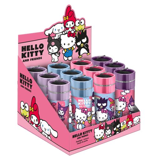 HELLO KITTY Torcia in alluminio a 9 LED In display da 12pz 10cm…4ass…x12